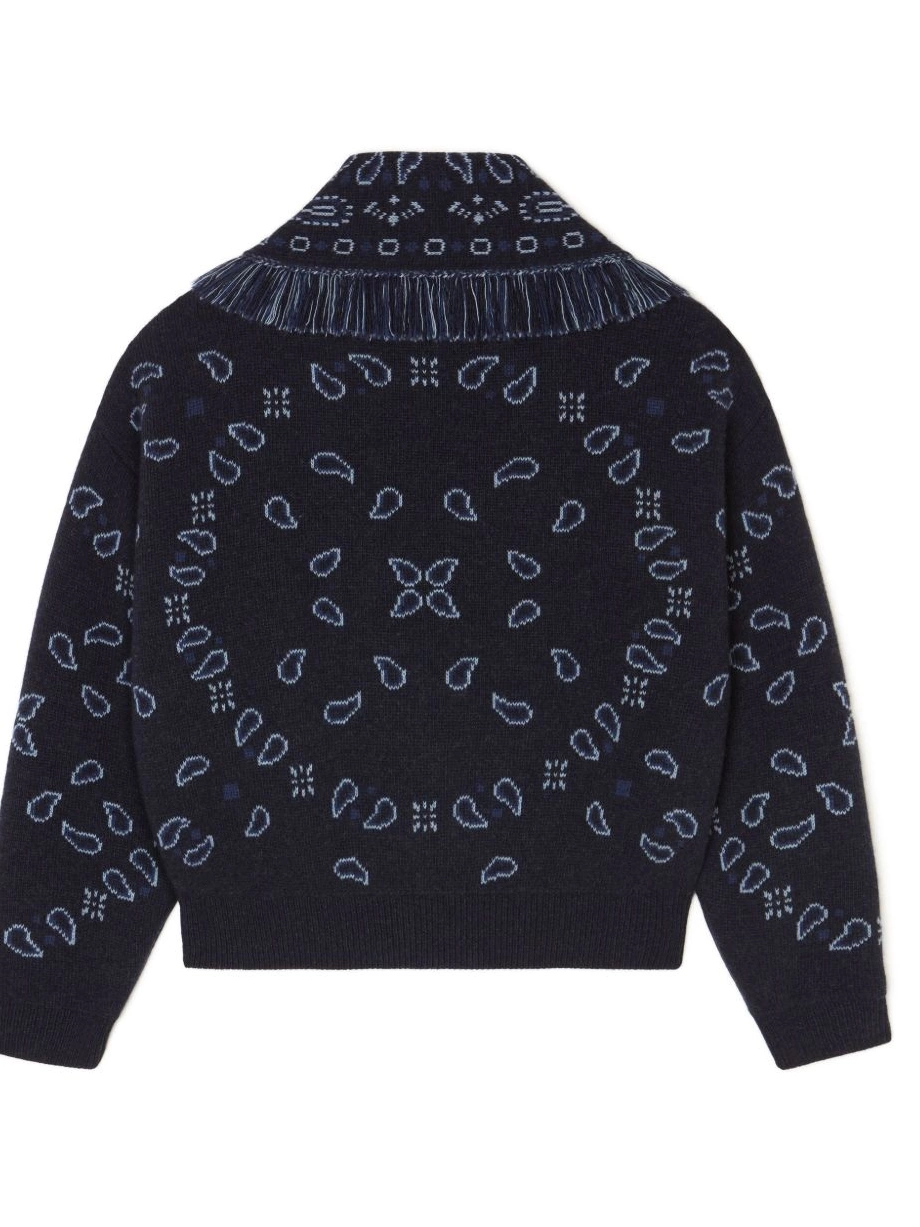 Cheap Alanui bandana-pattern knitted Women jacket bomber 0630